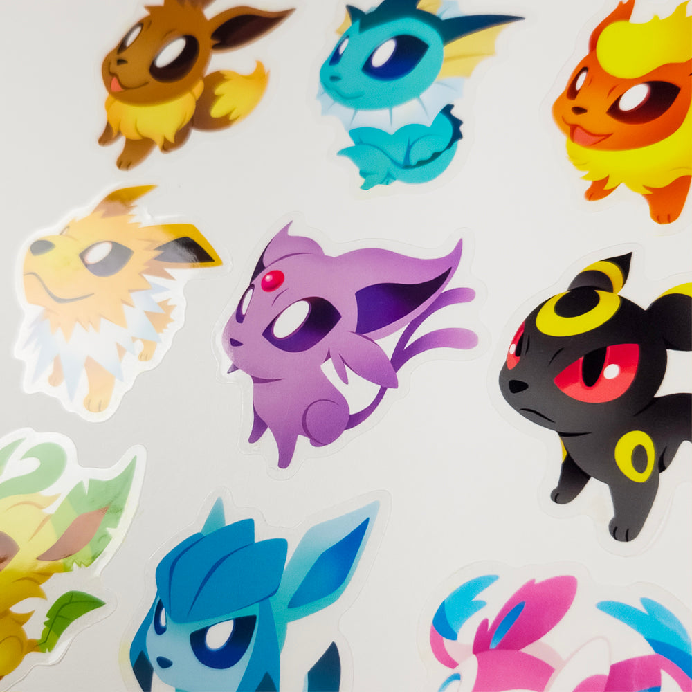 GOOD DOG Eeveelutions PKMN Stickers - Versiris - Art by Versiris