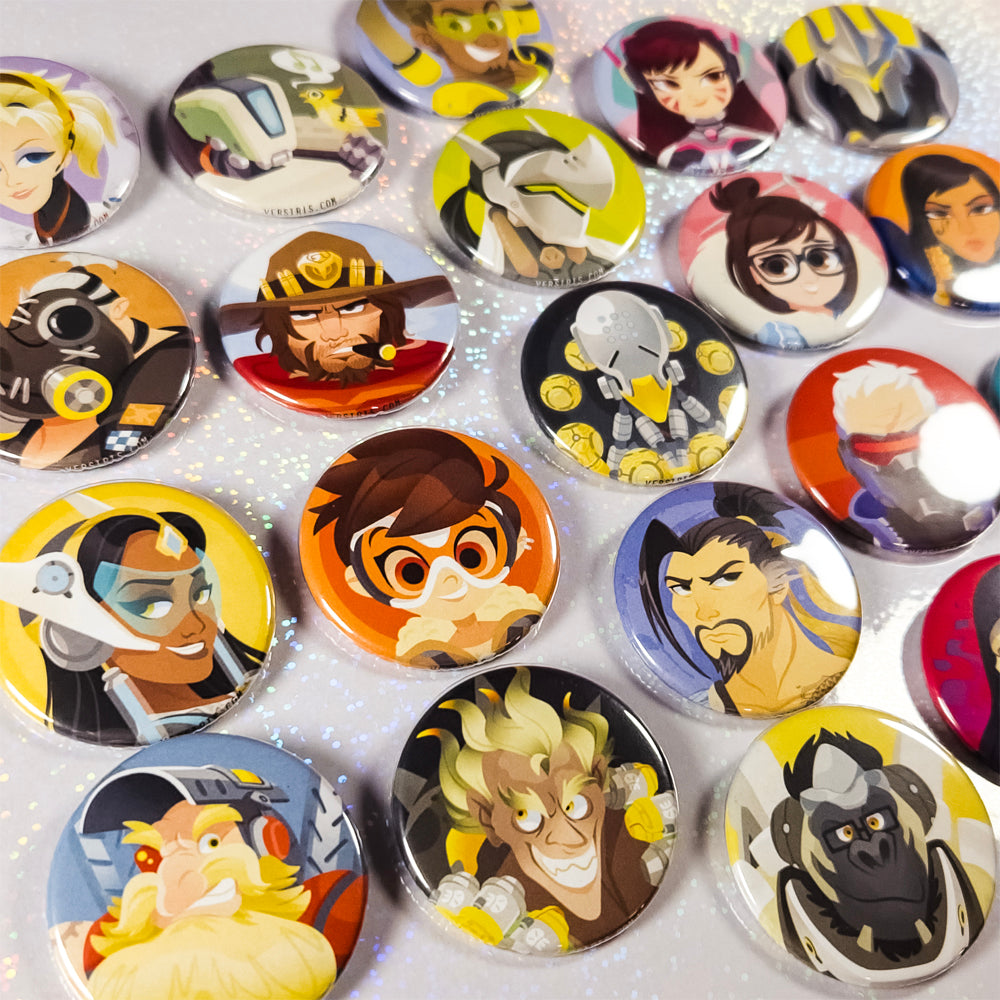 Overwatch Hero Buttons