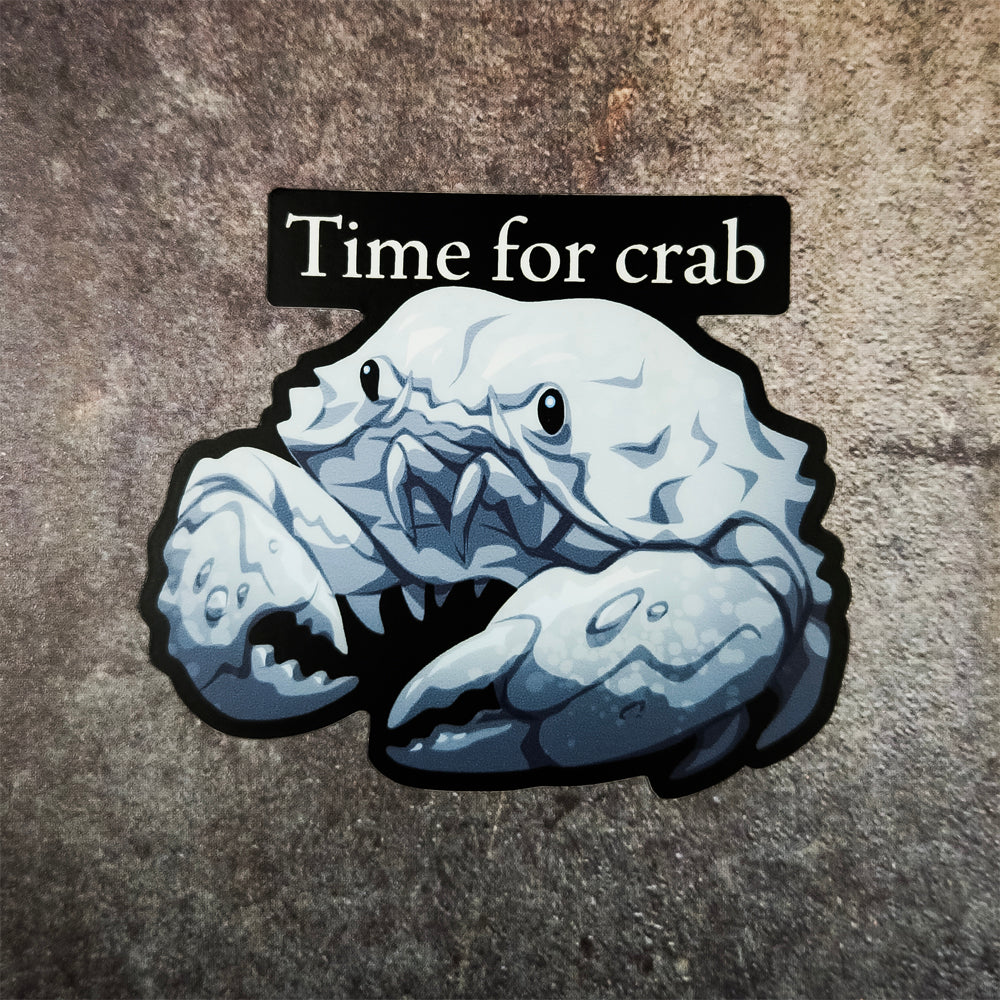 Time For Crab Sticker - Versiris - Art by Versiris