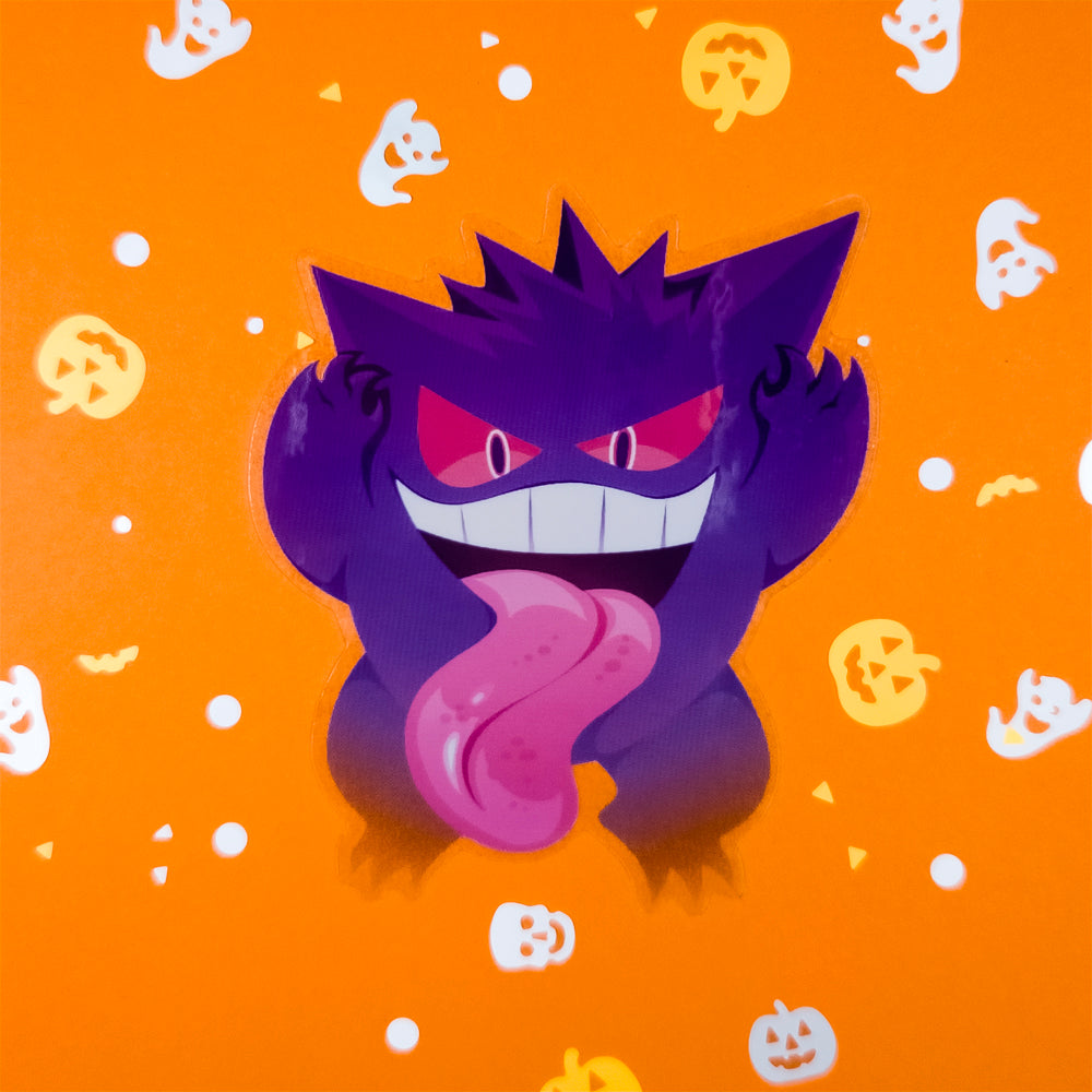 Ghostly Gengar Sticker - Versiris - Art by Versiris