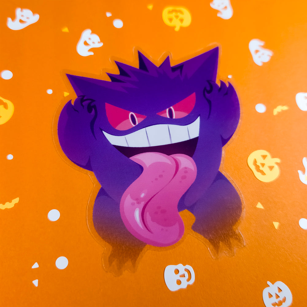Ghostly Gengar Sticker - Versiris - Art by Versiris