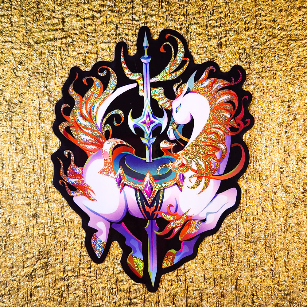 Noble Unicorn Sticker - Versiris - Art by Versiris