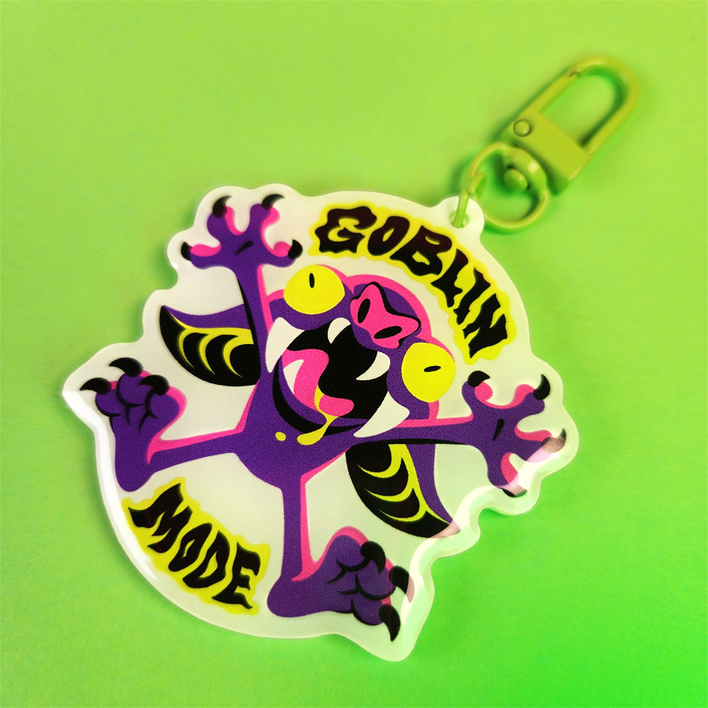Goblin Mode Keychain - The Creature Castle - art by Versiris