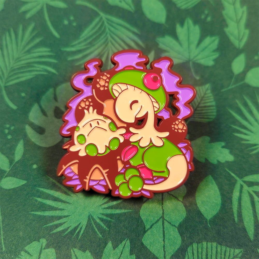 Breloom Mushroom Duo Enamel Pin - Versiris - Art by Versiris