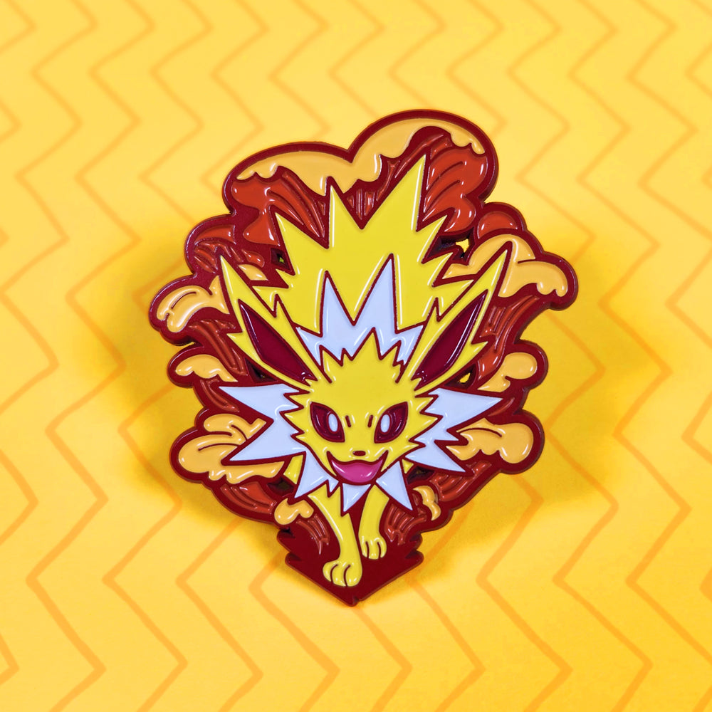 Jolteon Mushroom Enamel Pin - Versiris - Art by Versiris